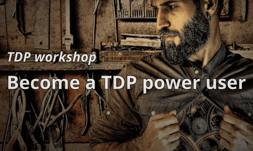 TDP workshop: Become a TDP power user from your terminal